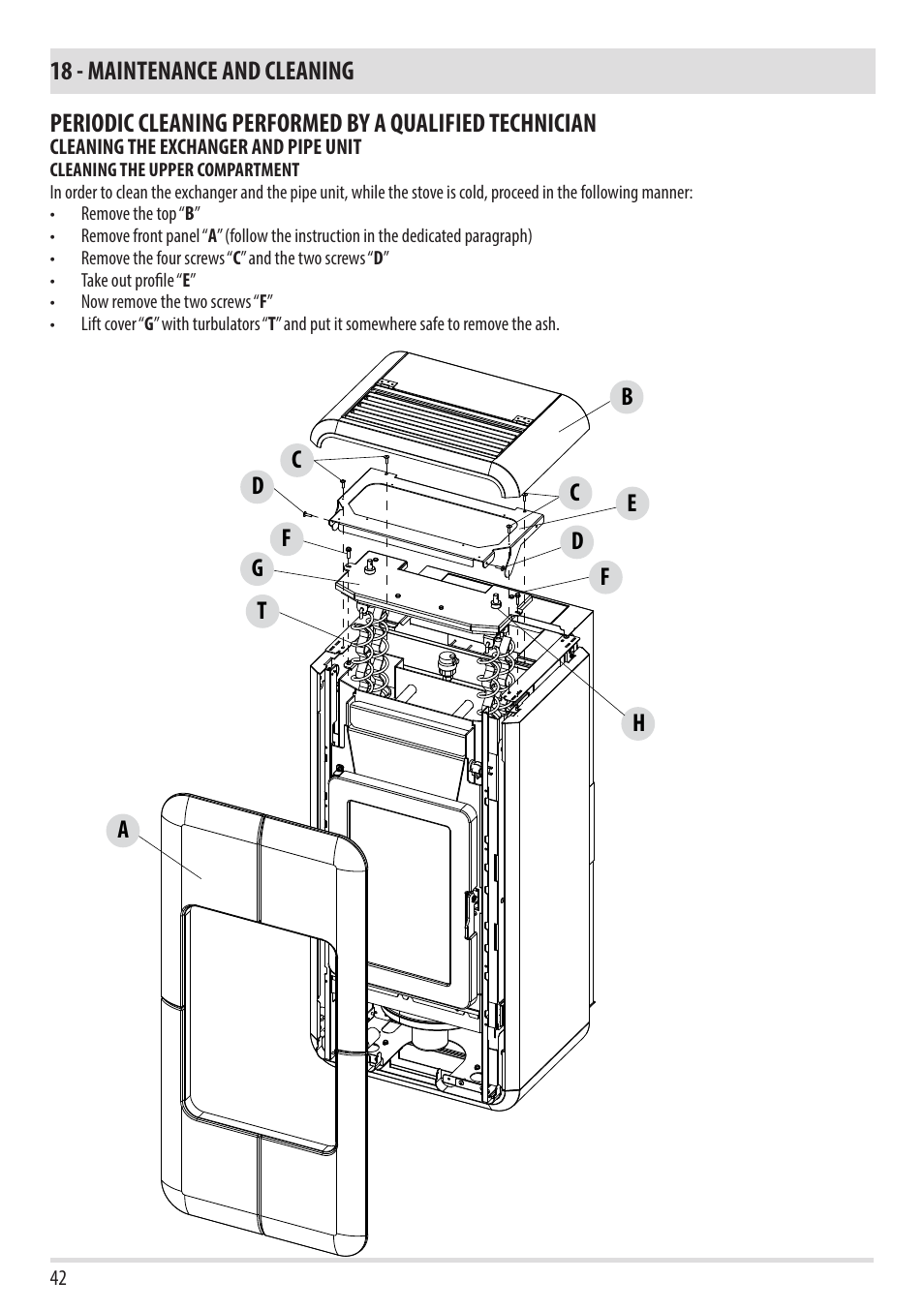 MCZ Toba HYDRO 22 User Manual | Page 42 / 52