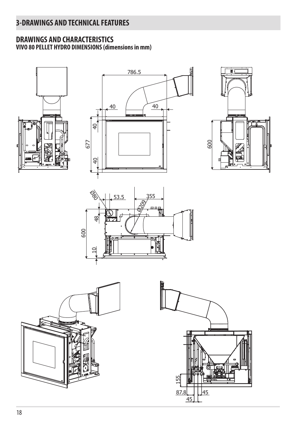 Installazione e montaggio | MCZ Vivo 80 Pellet HYDRO User Manual | Page 20 / 74