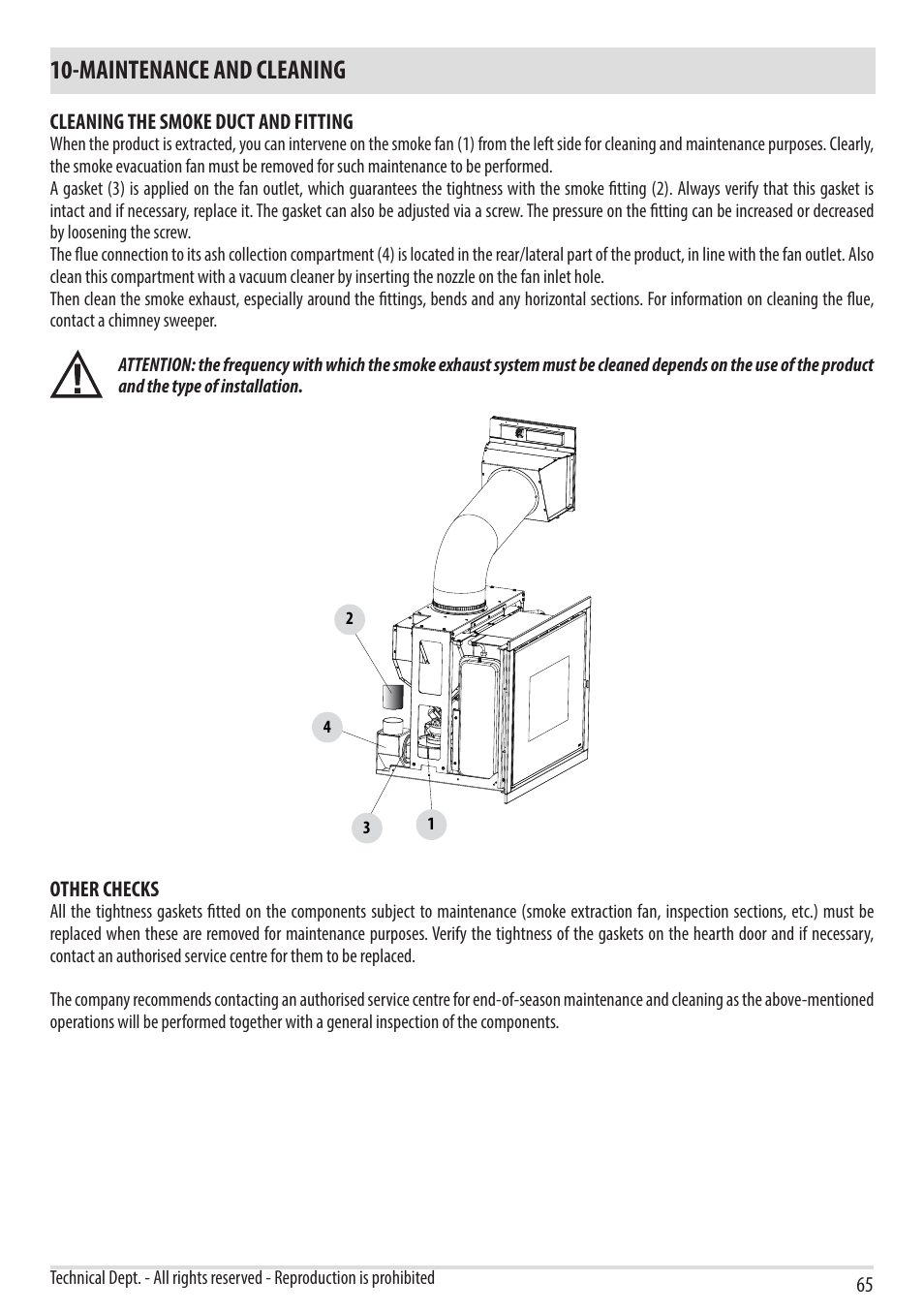 Maintenance and cleaning | MCZ Vivo 80 Pellet HYDRO User Manual | Page 67 / 74