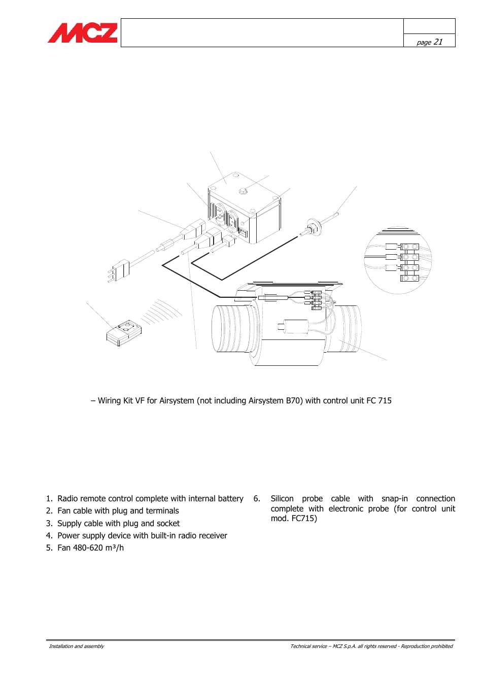 MCZ AirSystem 70 DX User Manual | Page 21 / 37