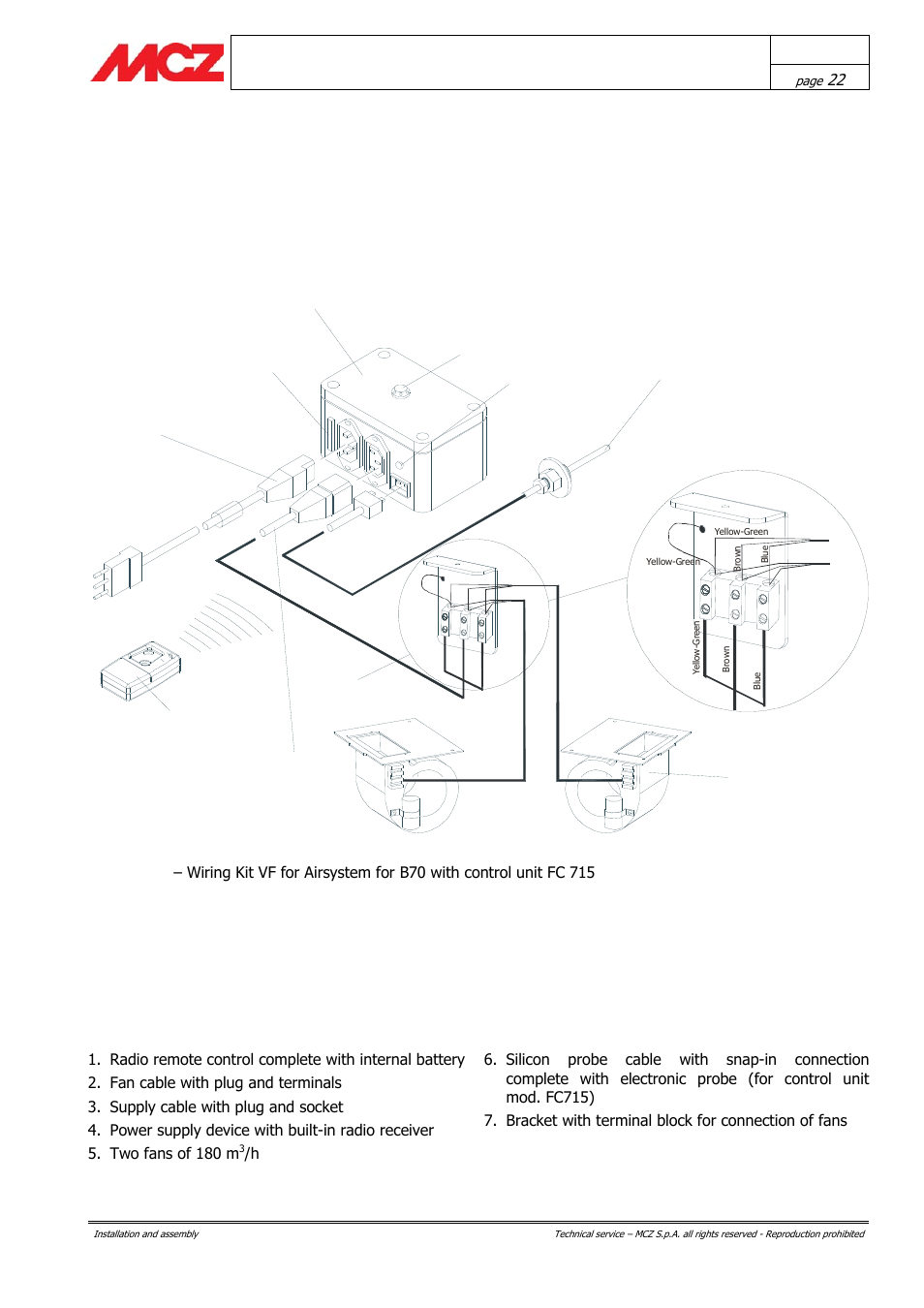 MCZ AirSystem 70 DX User Manual | Page 22 / 37