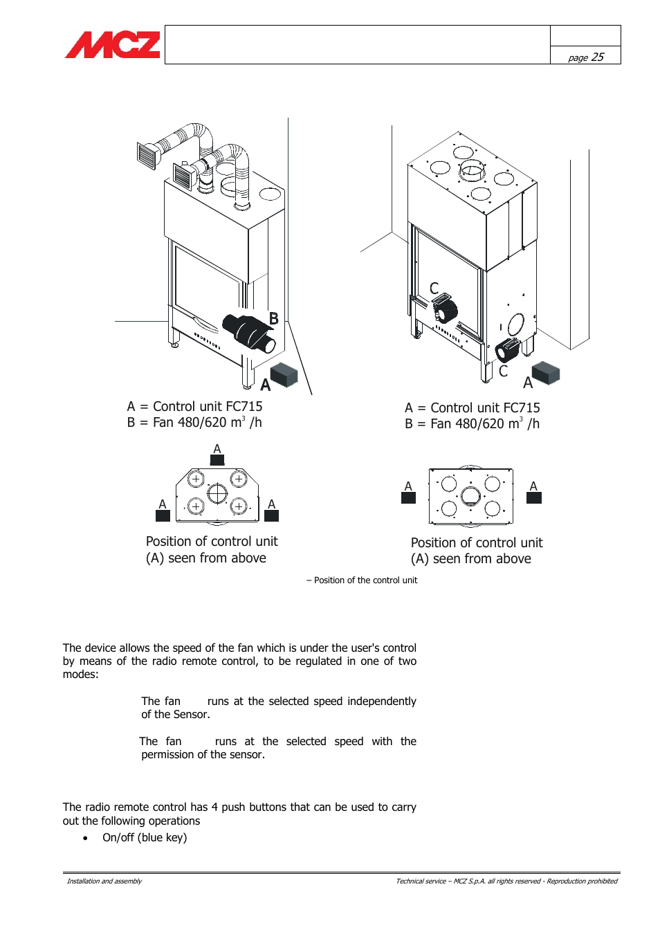 MCZ AirSystem 70 DX User Manual | Page 25 / 37