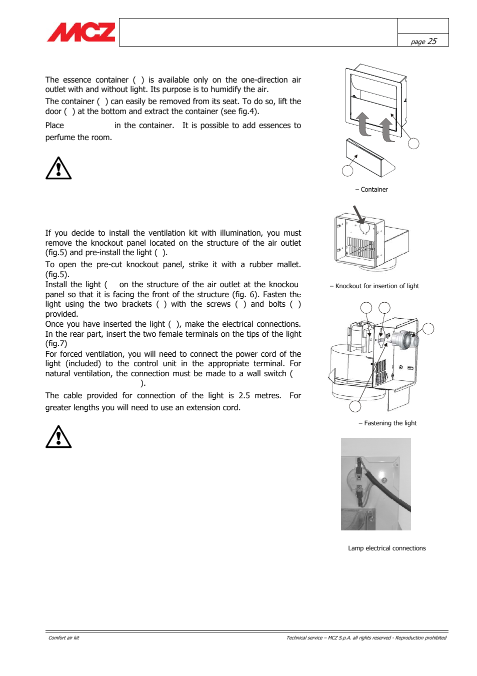 Ab c d | MCZ Forma PURO 115 User Manual | Page 25 / 40