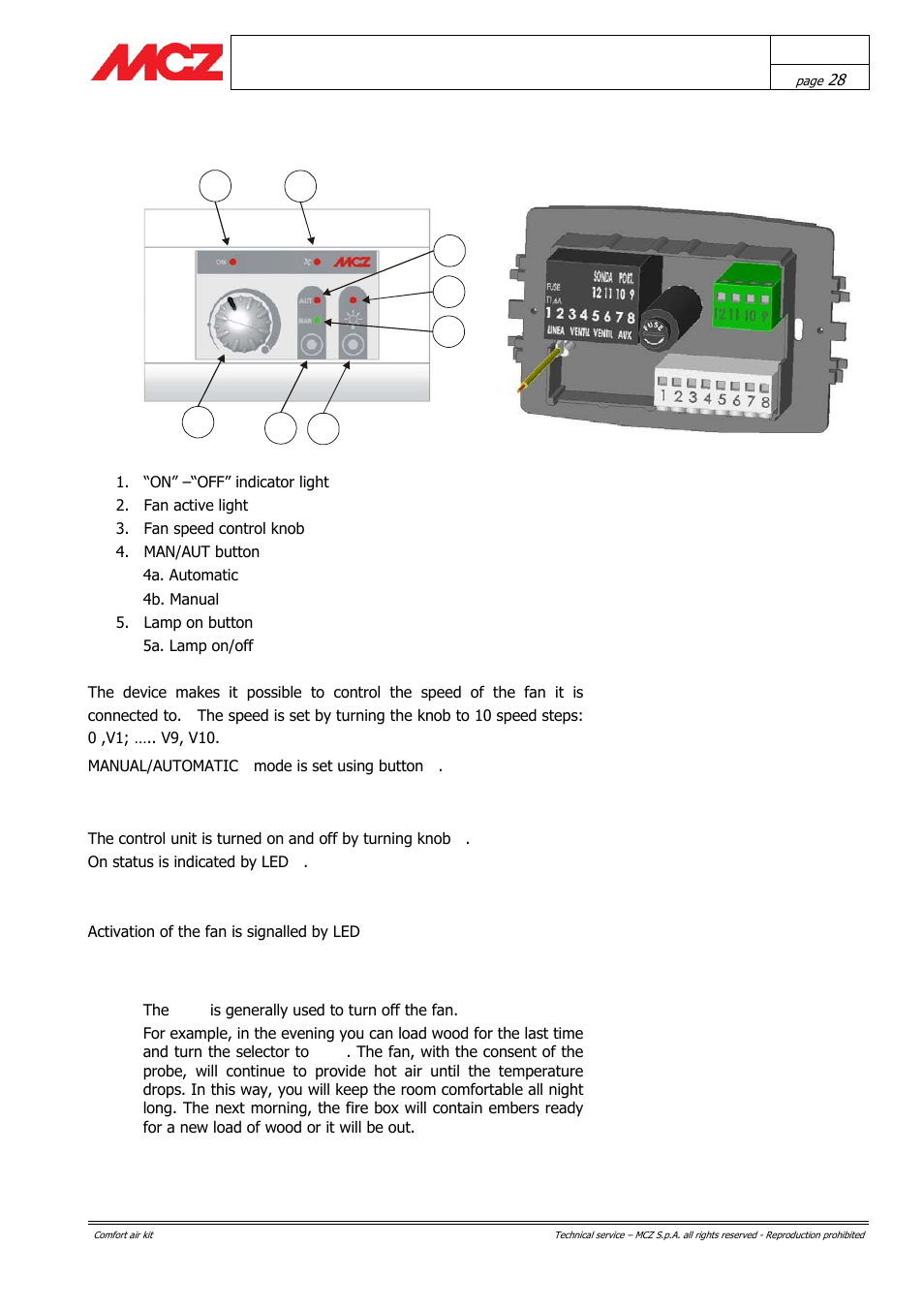 MCZ Forma PURO 115 User Manual | Page 28 / 40