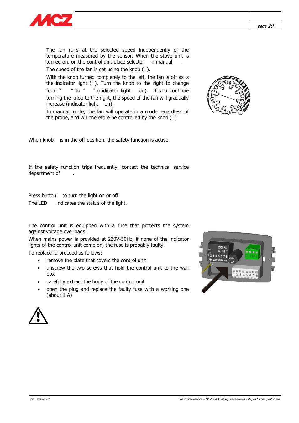 MCZ Forma PURO 115 User Manual | Page 29 / 40