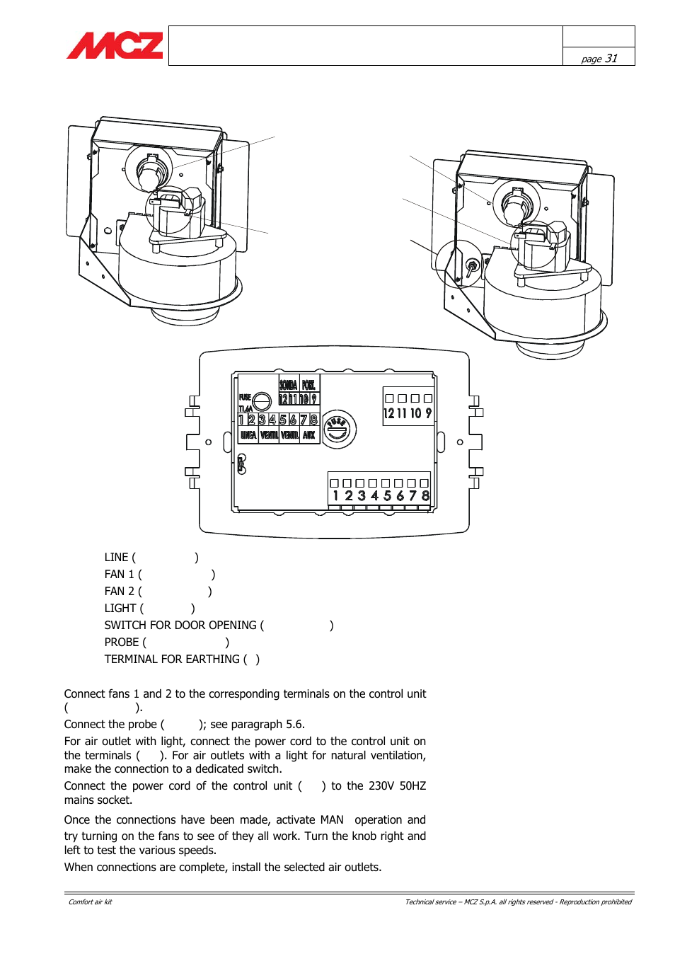 MCZ Forma PURO 115 User Manual | Page 31 / 40