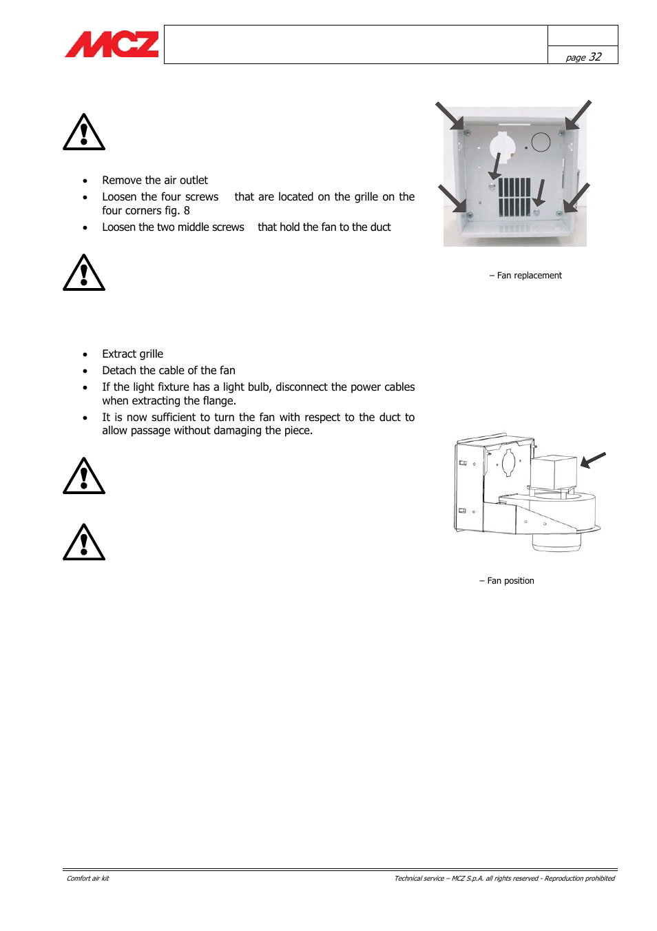 Ab b c | MCZ Forma PURO 115 User Manual | Page 32 / 40