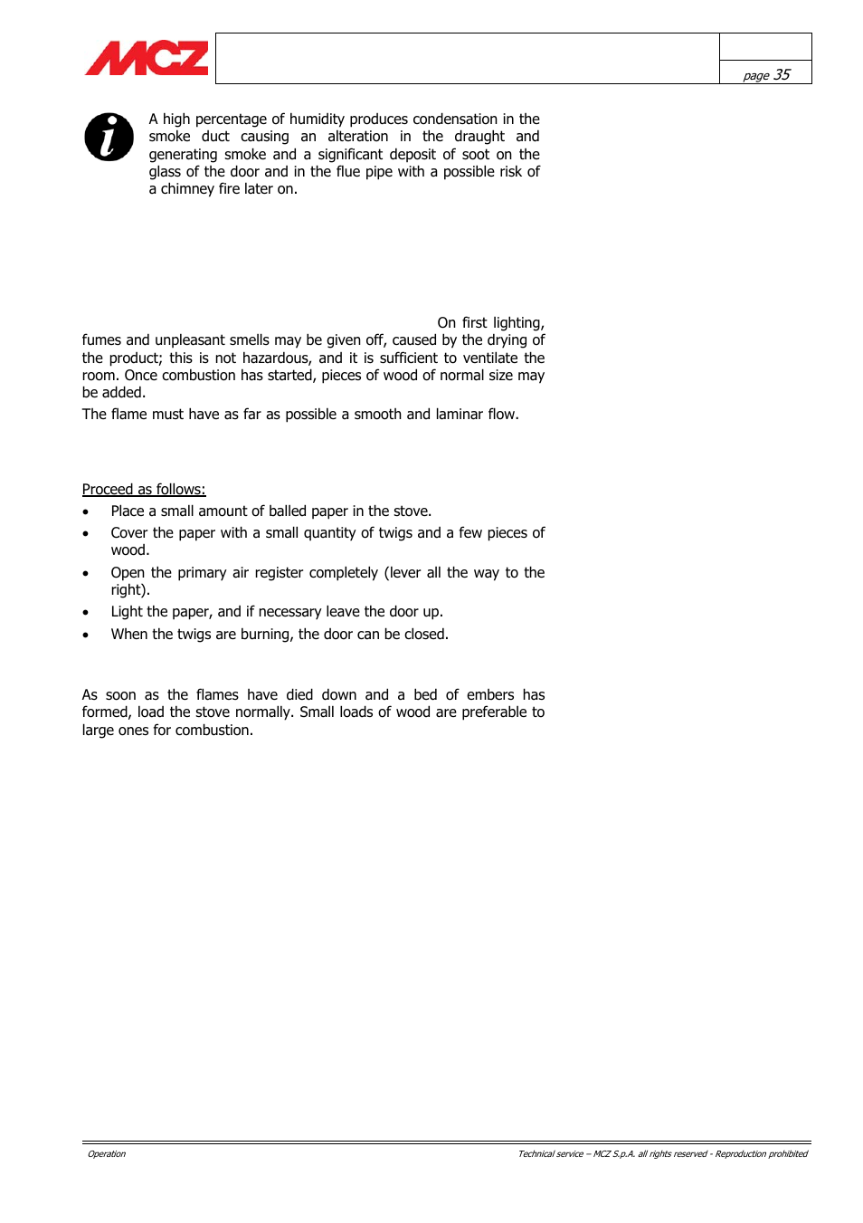 MCZ Forma PURO 115 User Manual | Page 35 / 40