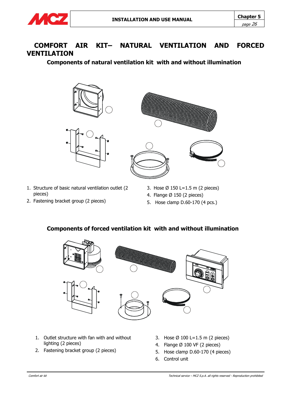 MCZ Forma Wood 115 User Manual | Page 26 / 46