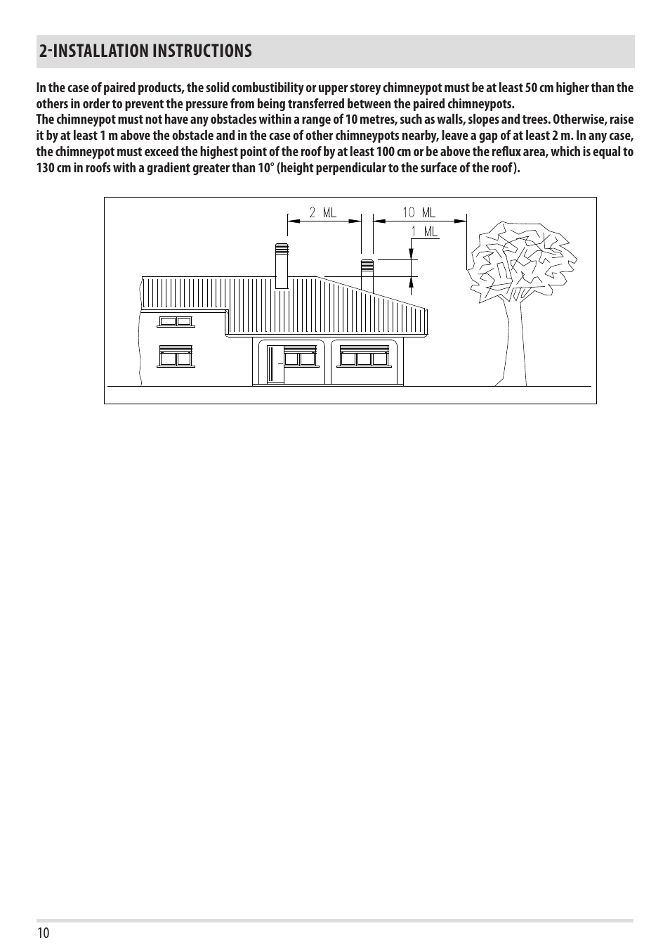 Installation instructions | MCZ Forma Wood 75 Dx User Manual | Page 12 / 36
