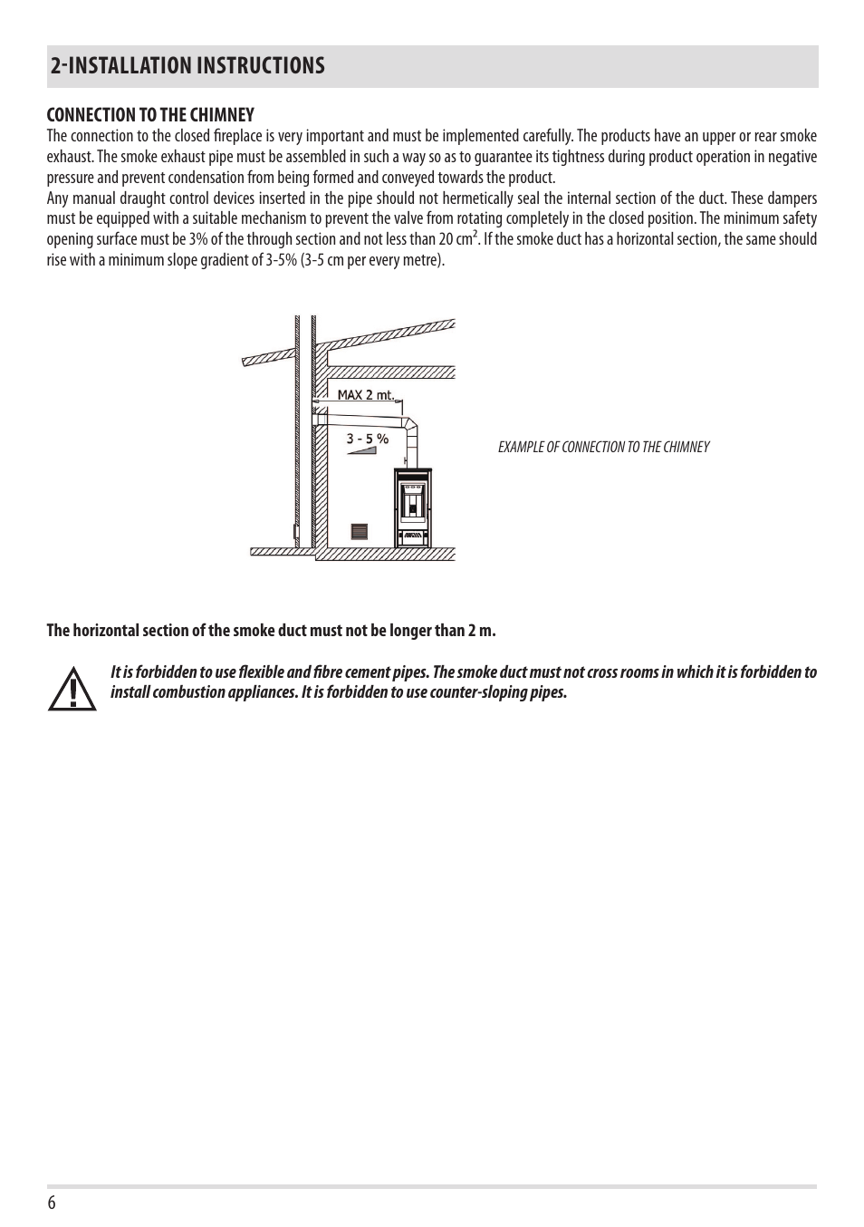 Installation instructions | MCZ Forma Wood 75 Dx User Manual | Page 8 / 36