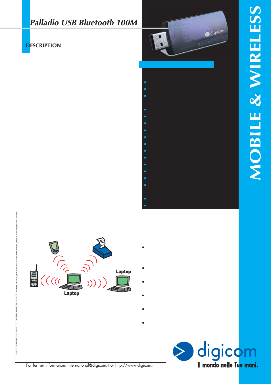Digicom Palladio USB Bluetooth User Manual | 1 page
