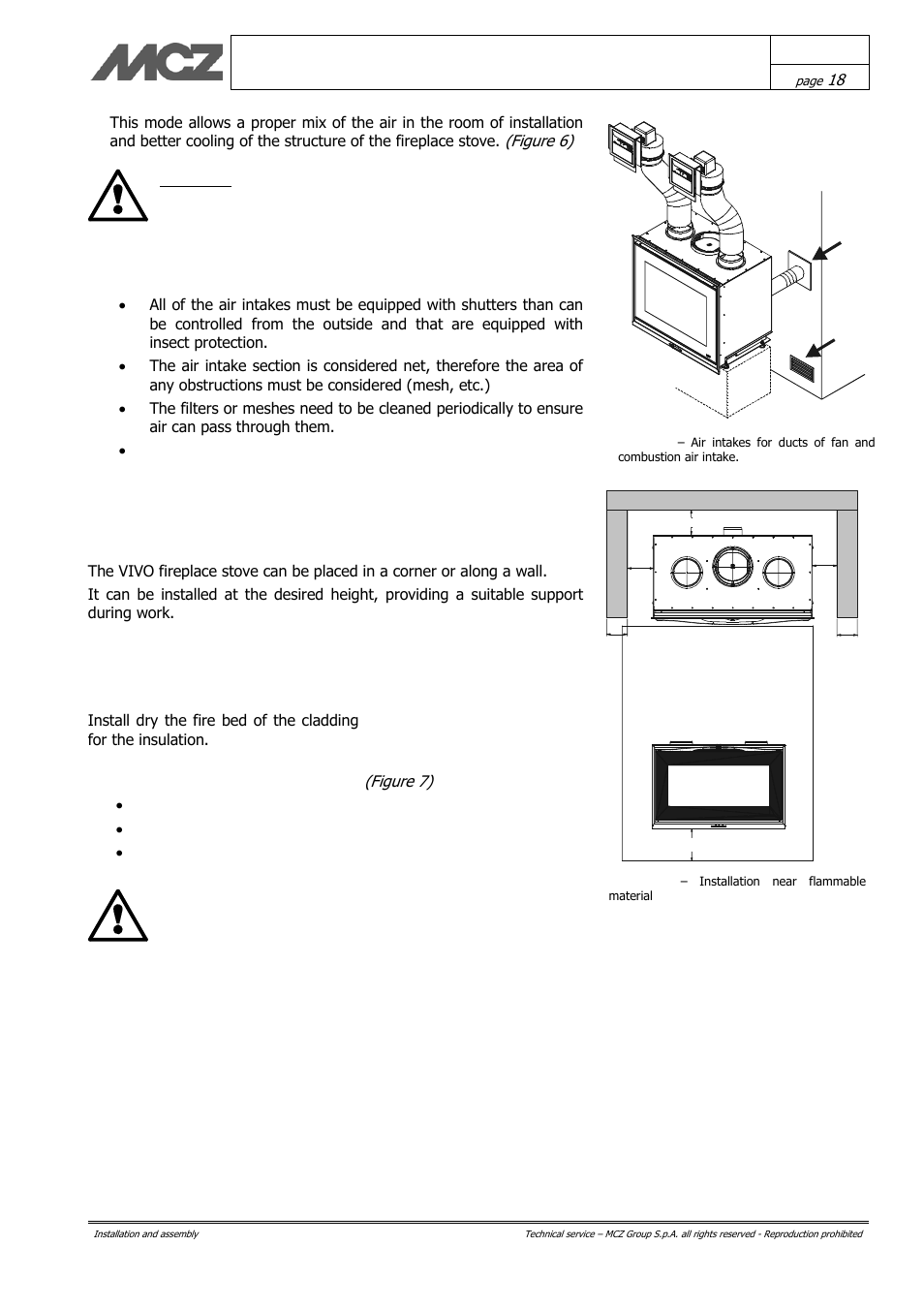 Positioning | MCZ Vivo 70 Wood User Manual | Page 18 / 42