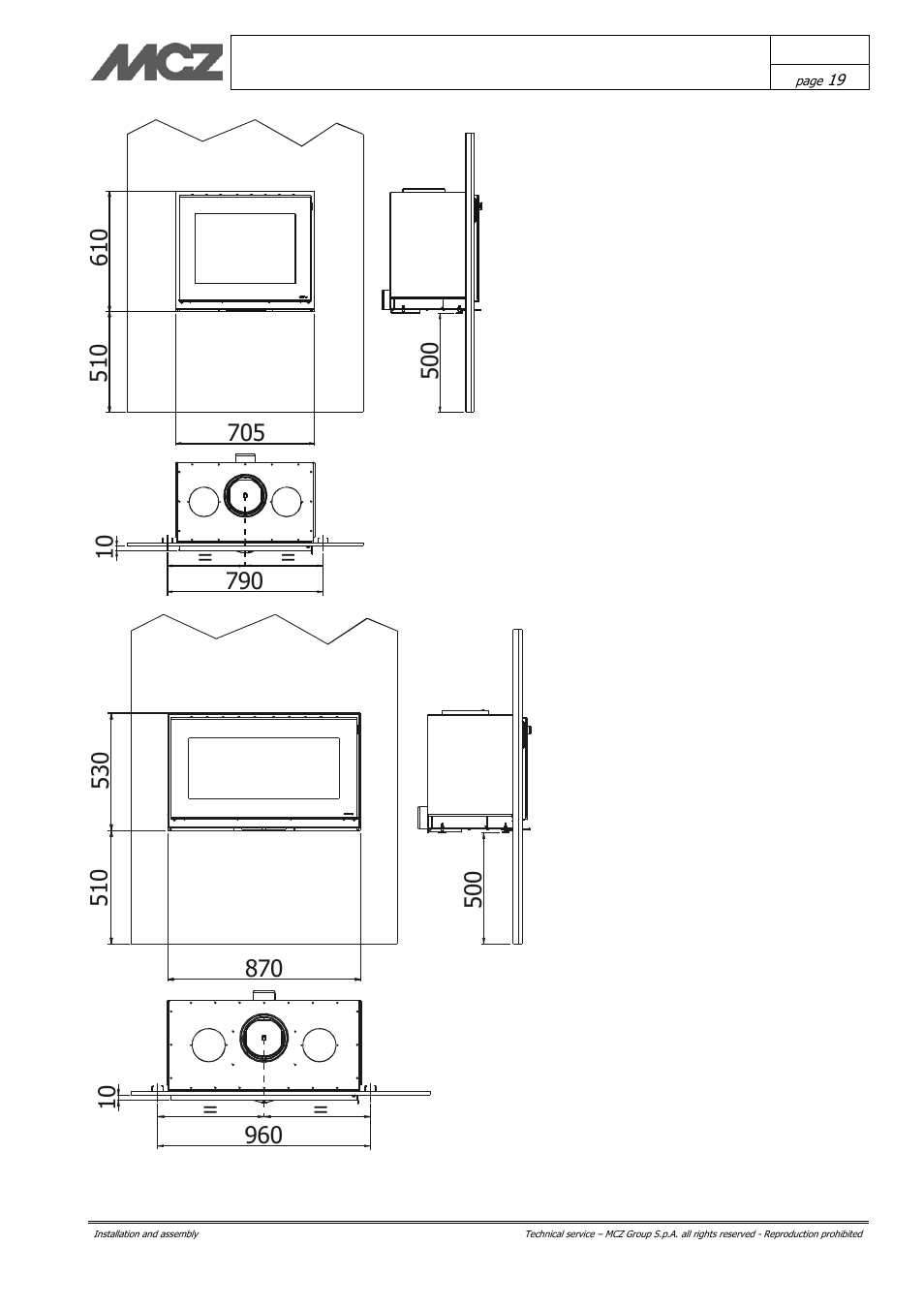 MCZ Vivo 70 Wood User Manual | Page 19 / 42