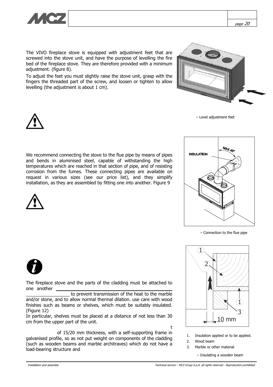 MCZ Vivo 70 Wood User Manual | Page 20 / 42