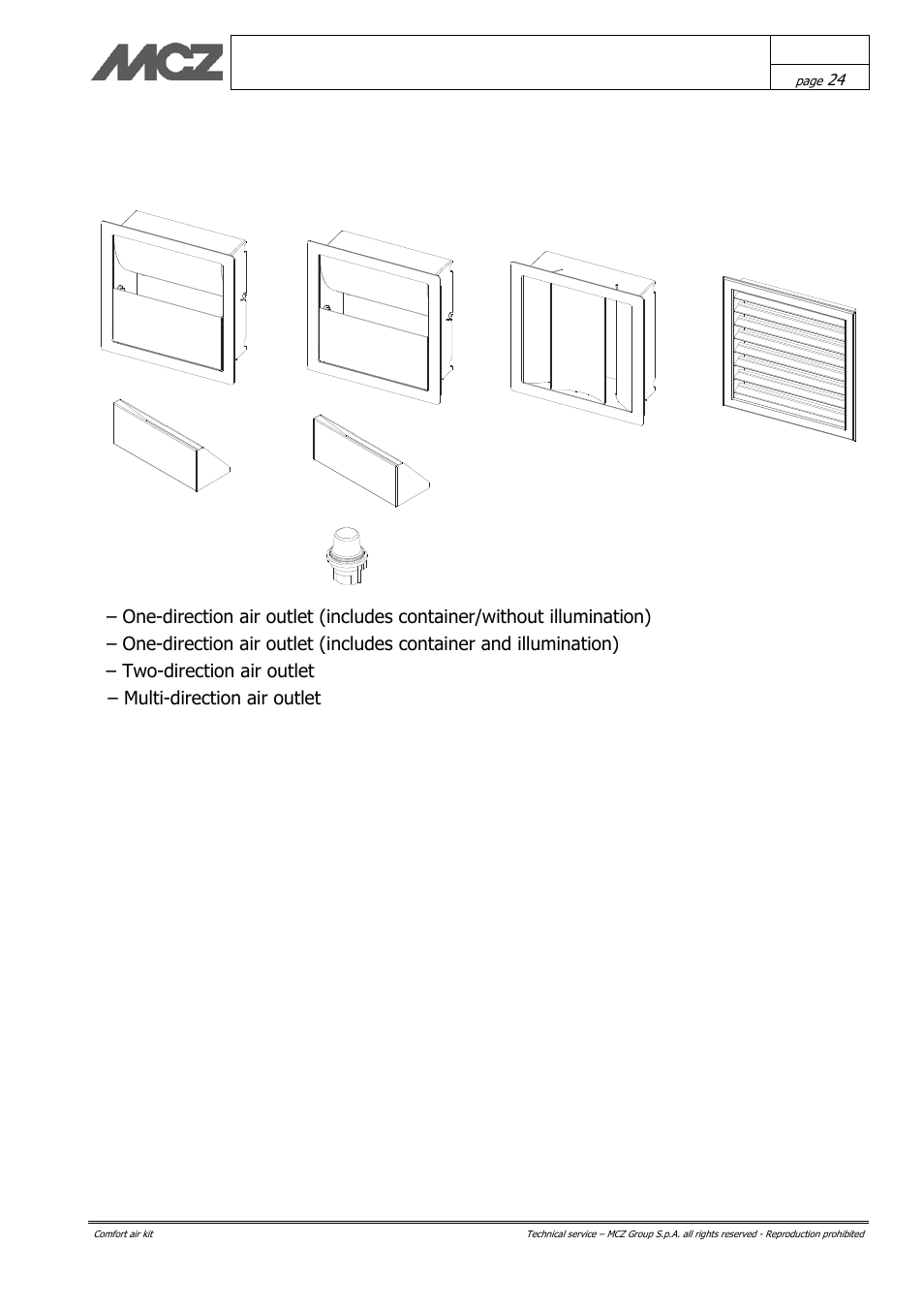 Bc d a | MCZ Vivo 70 Wood User Manual | Page 24 / 42