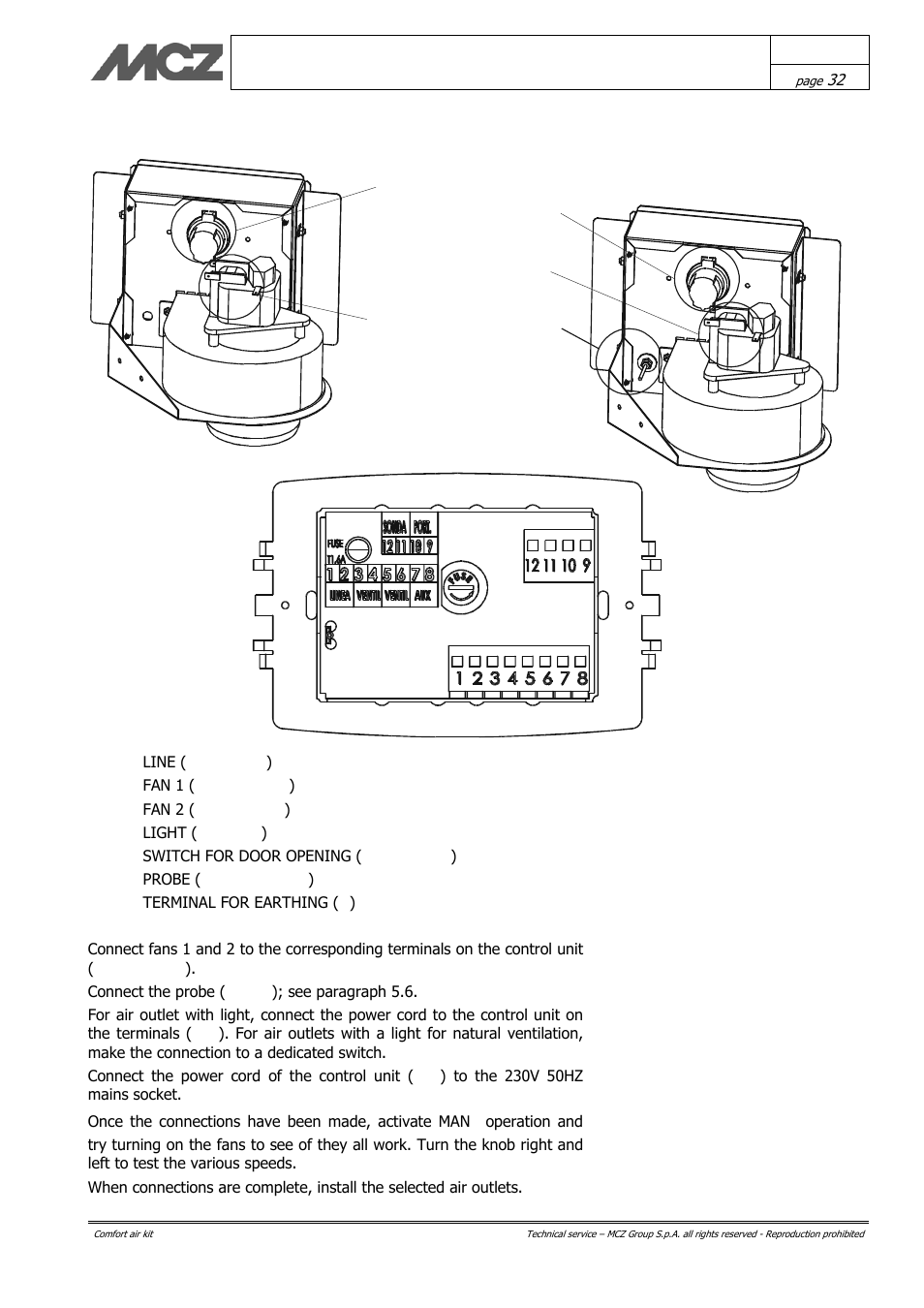 MCZ Vivo 70 Wood User Manual | Page 32 / 42