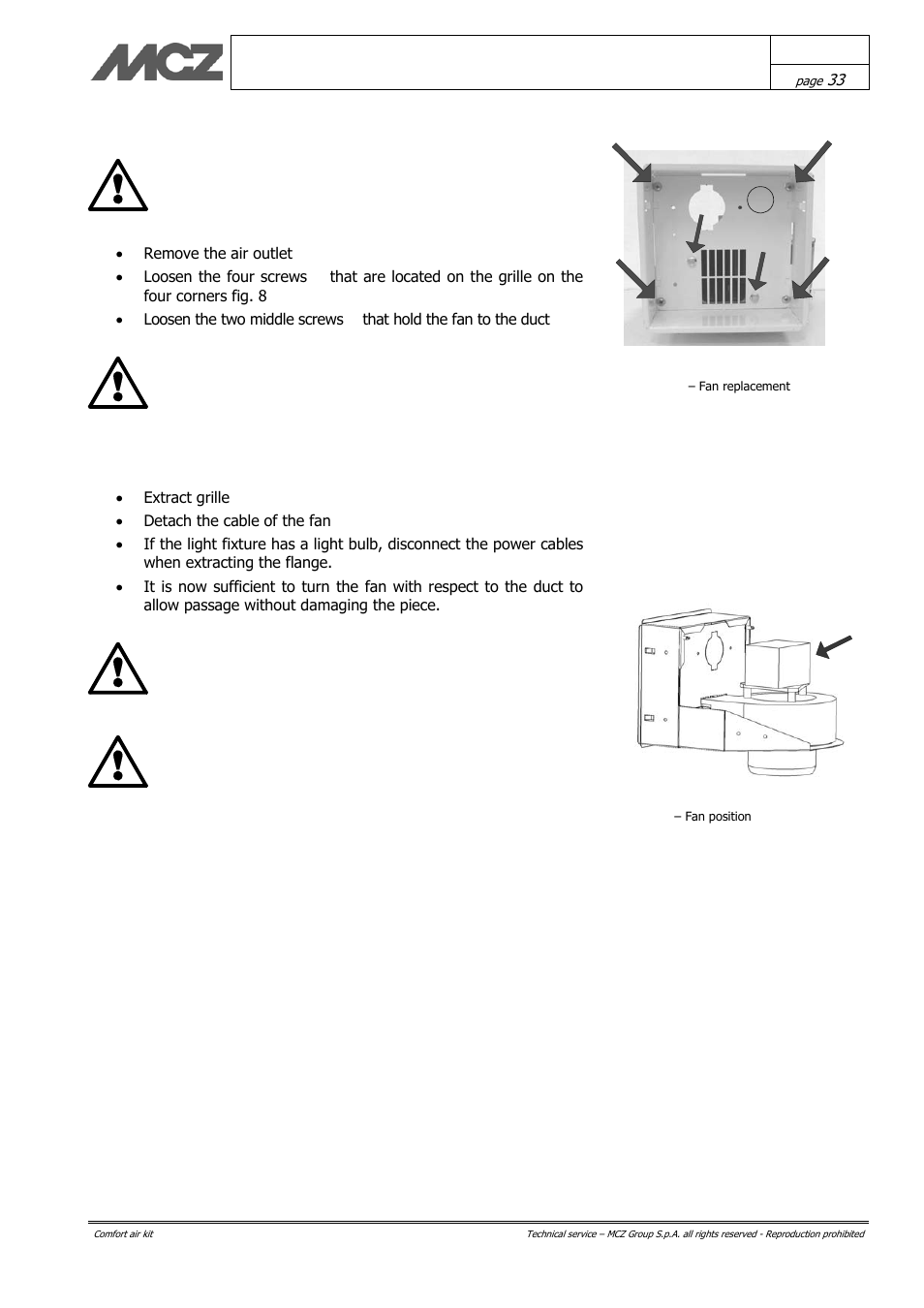 Ab b c | MCZ Vivo 70 Wood User Manual | Page 33 / 42