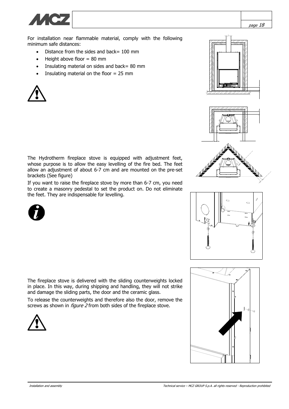 MCZ Hydrotherm 70 User Manual | Page 18 / 45