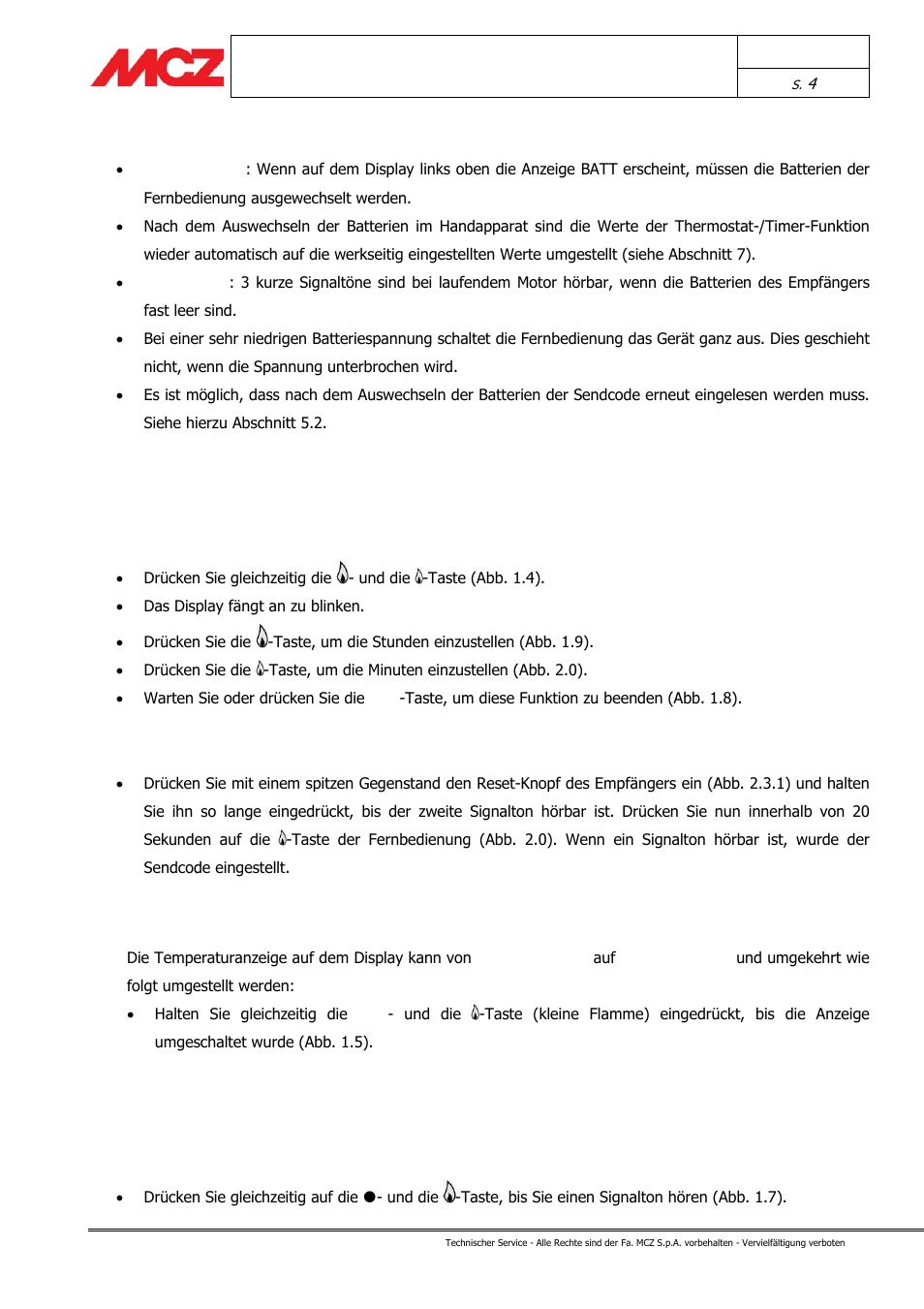 Einstellen der fernbedienung, Grundfunktionen der fernbedienung | MCZ Forma GAS 115 User Manual | Page 15 / 44