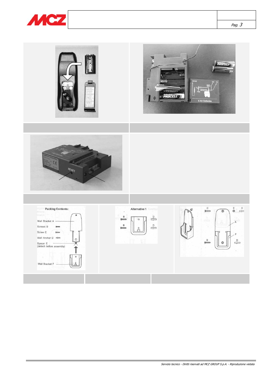 MCZ Forma GAS 115 User Manual | Page 3 / 44