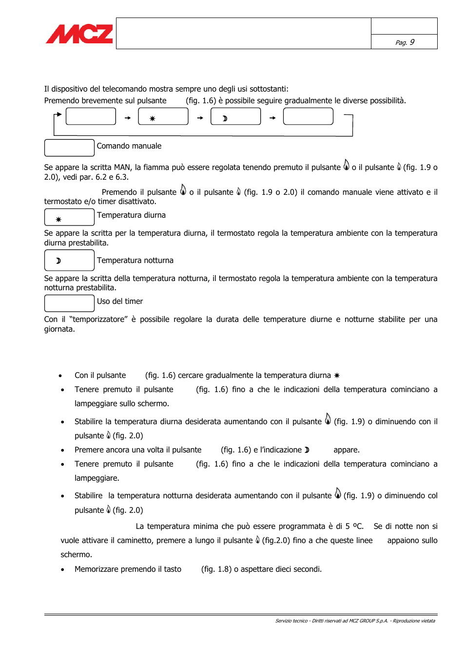 MCZ Forma GAS 115 User Manual | Page 9 / 44