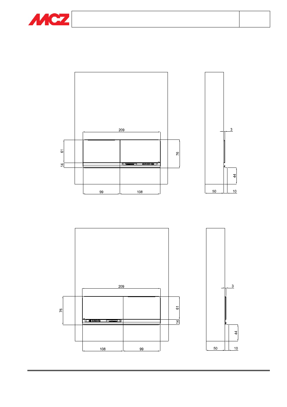 MCZ Scenario Forma 95 GAS Left User Manual | Page 6 / 21