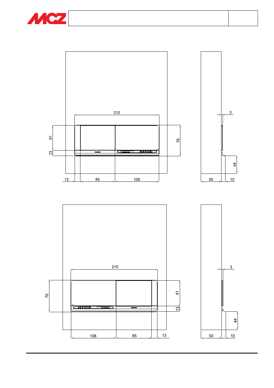 MCZ Scenario Forma 95 GAS Left User Manual | Page 7 / 21