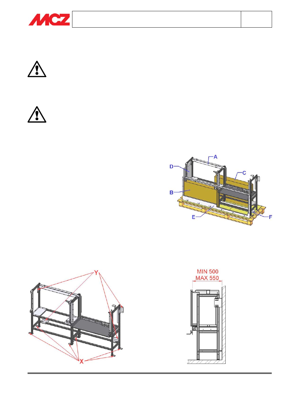 Scenario cladding assembly | MCZ Scenario Forma 95 GAS Left User Manual | Page 8 / 21