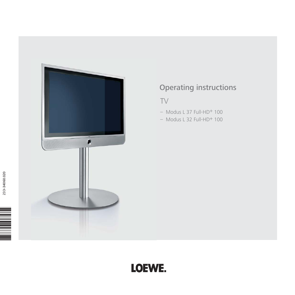 Loewe L 37 Full-HD+ 100 User Manual | 72 pages