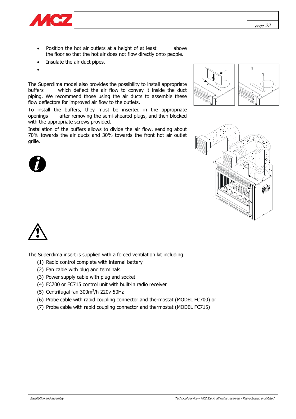 MCZ Boxsystem 75 FR User Manual | Page 22 / 37
