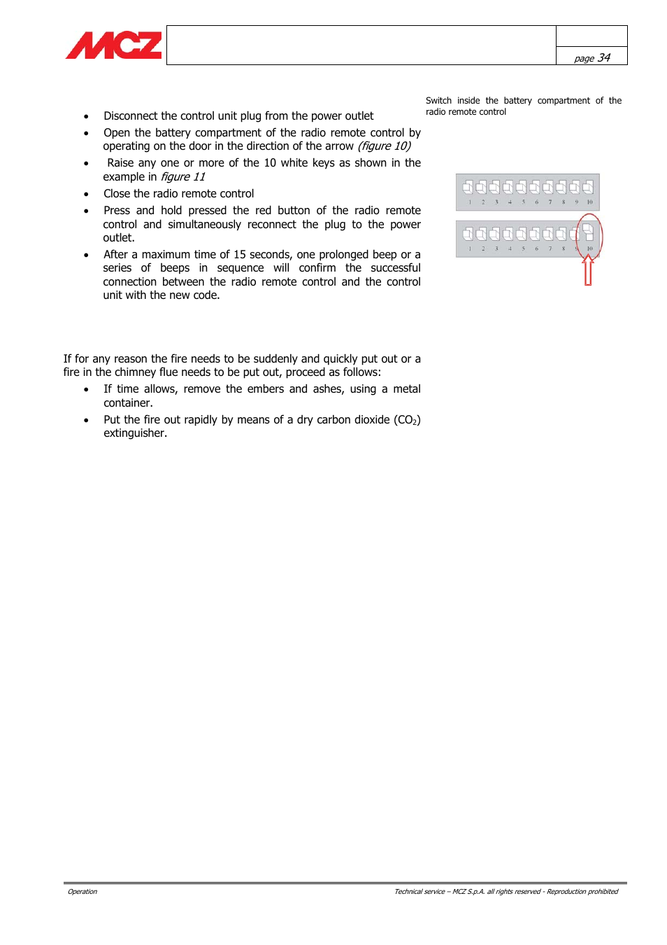Emergency treatment | MCZ Boxsystem 75 FR User Manual | Page 34 / 37