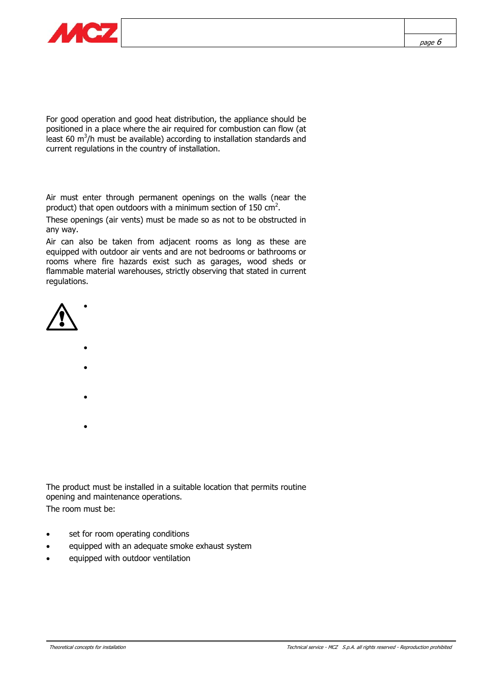 MCZ Boxsystem 75 FR User Manual | Page 6 / 37