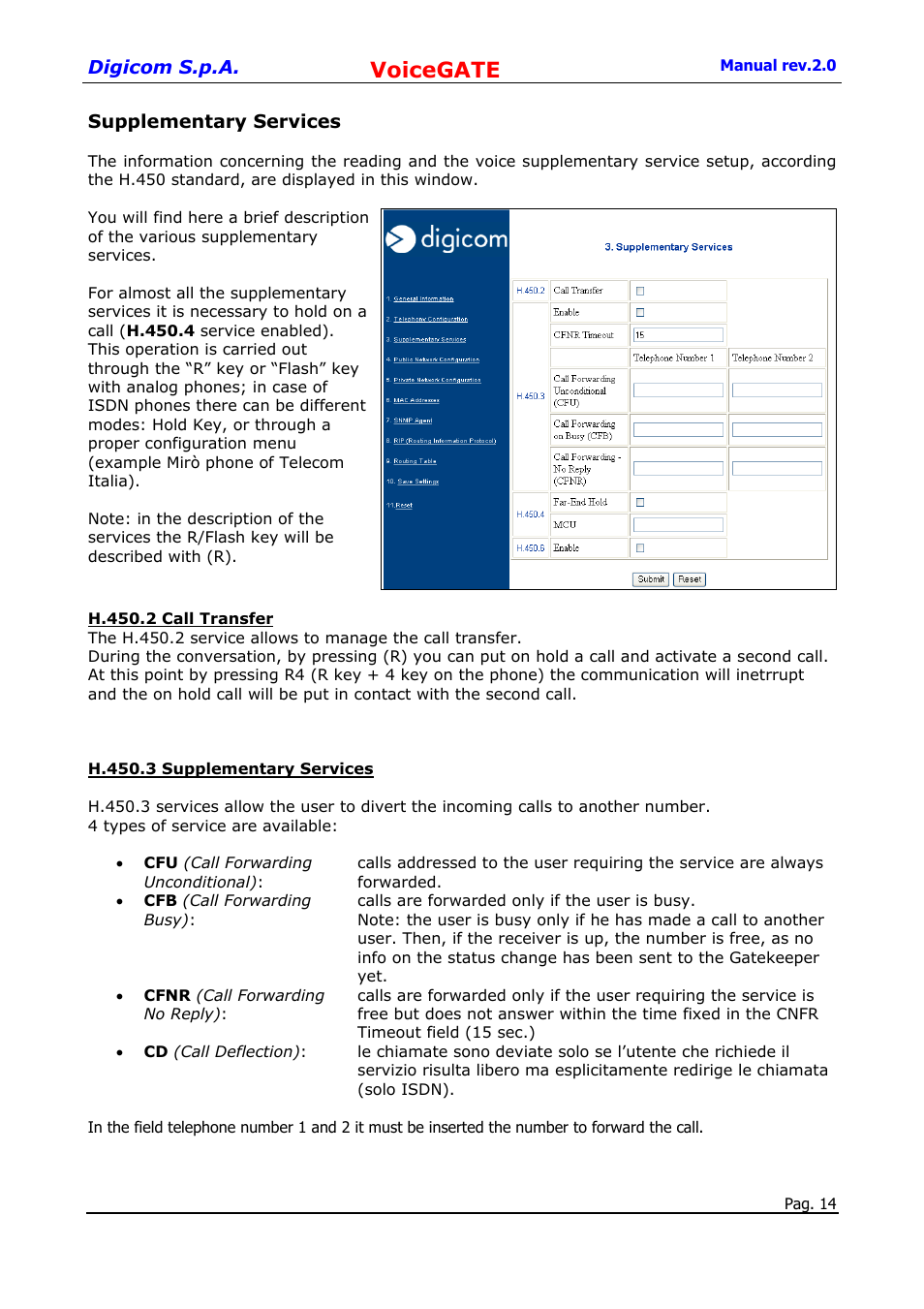 Voicegate | Digicom 8D5499 User Manual | Page 14 / 29