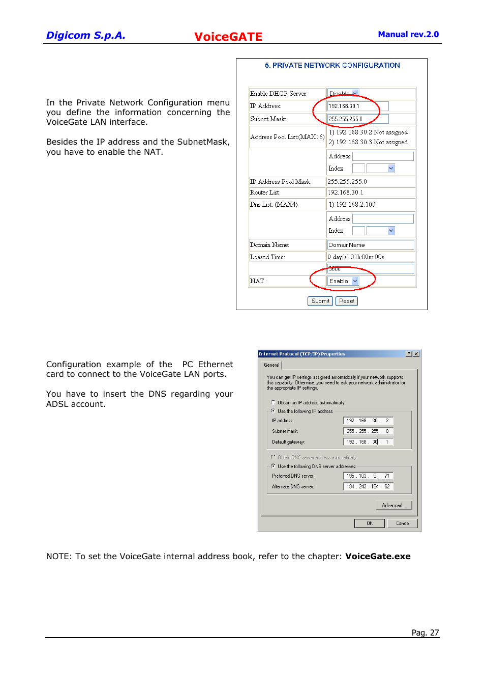 Voicegate | Digicom 8D5499 User Manual | Page 27 / 29