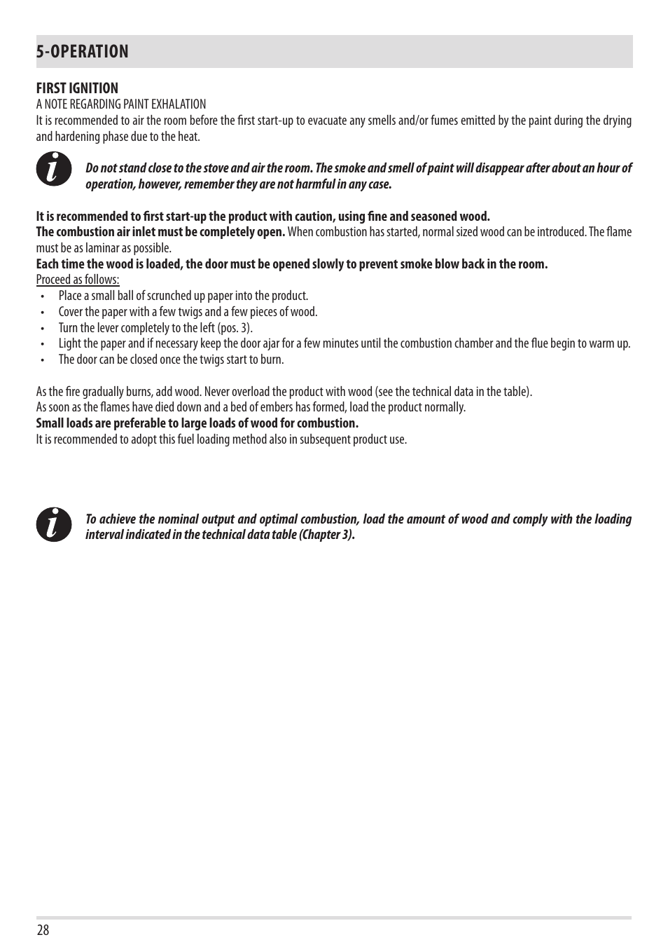 Operation | MCZ Stripe Overnight User Manual | Page 30 / 36