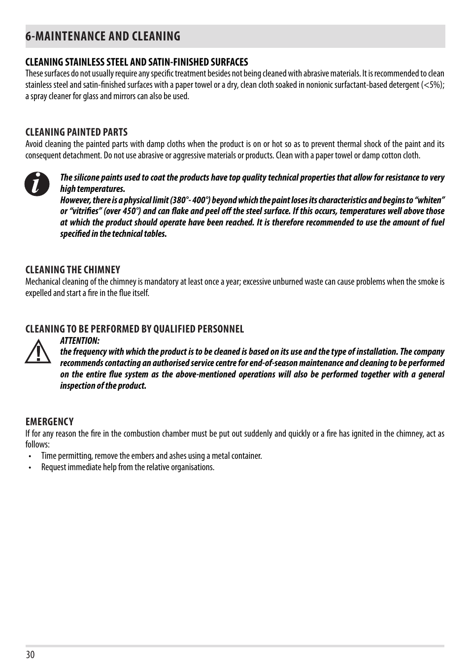 Maintenance and cleaning | MCZ Stripe Overnight User Manual | Page 32 / 36