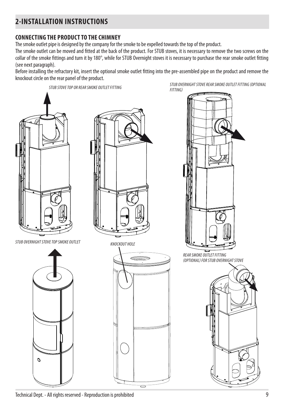 Installation instructions | MCZ Stub User Manual | Page 11 / 48