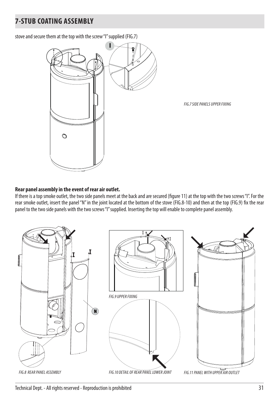 Stub coating assembly | MCZ Stub User Manual | Page 33 / 48