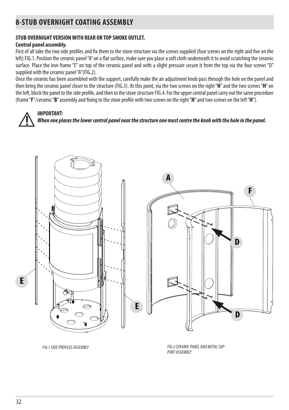 Af d d, Stub overnight coating assembly | MCZ Stub User Manual | Page 34 / 48