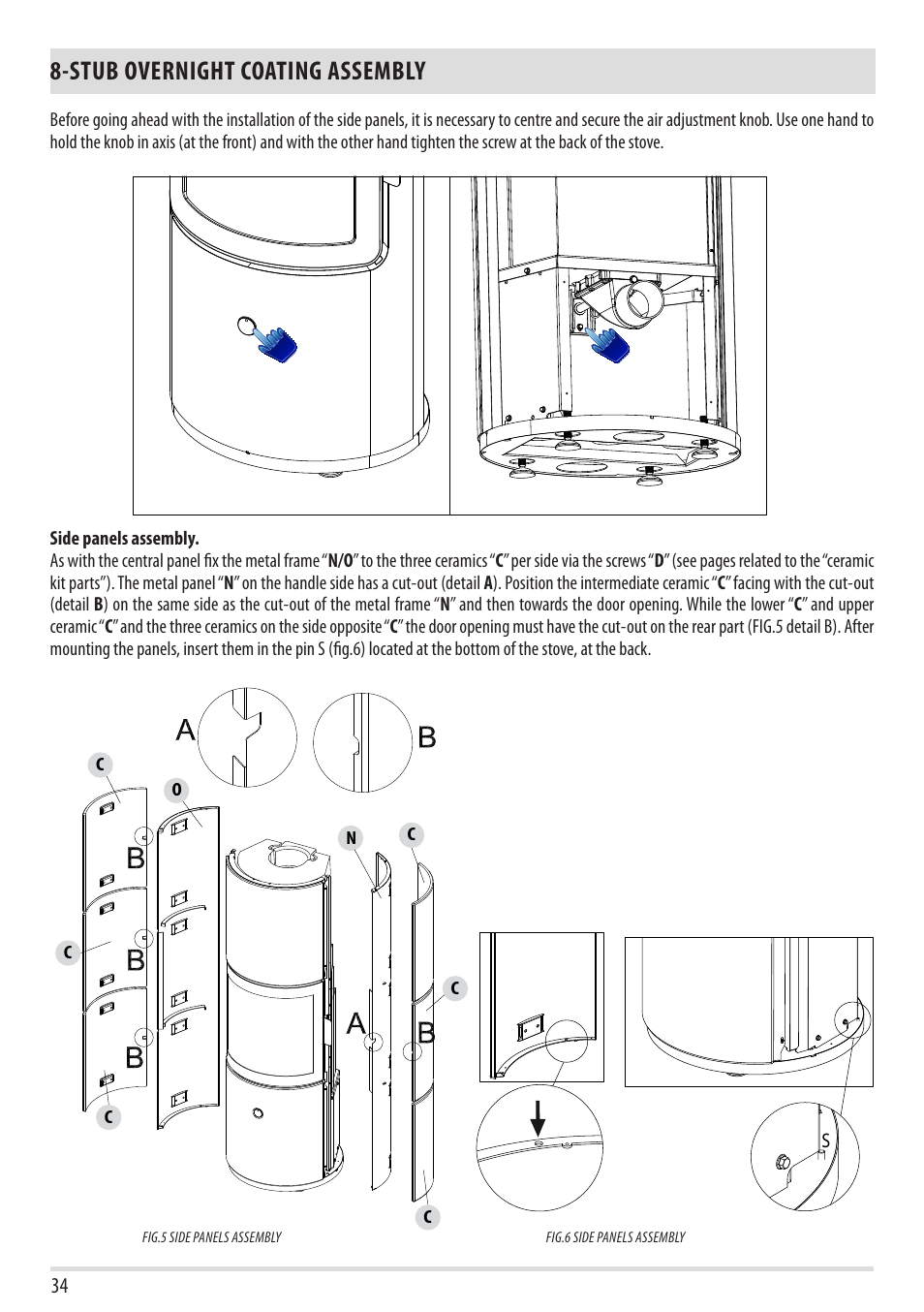 Stub overnight coating assembly | MCZ Stub User Manual | Page 36 / 48