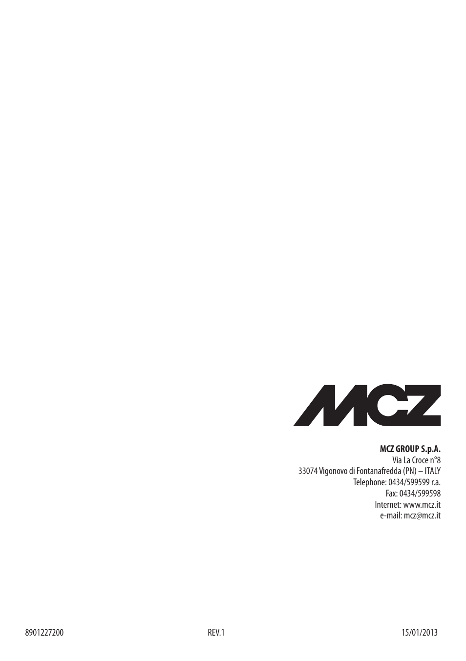 MCZ Stub User Manual | Page 48 / 48