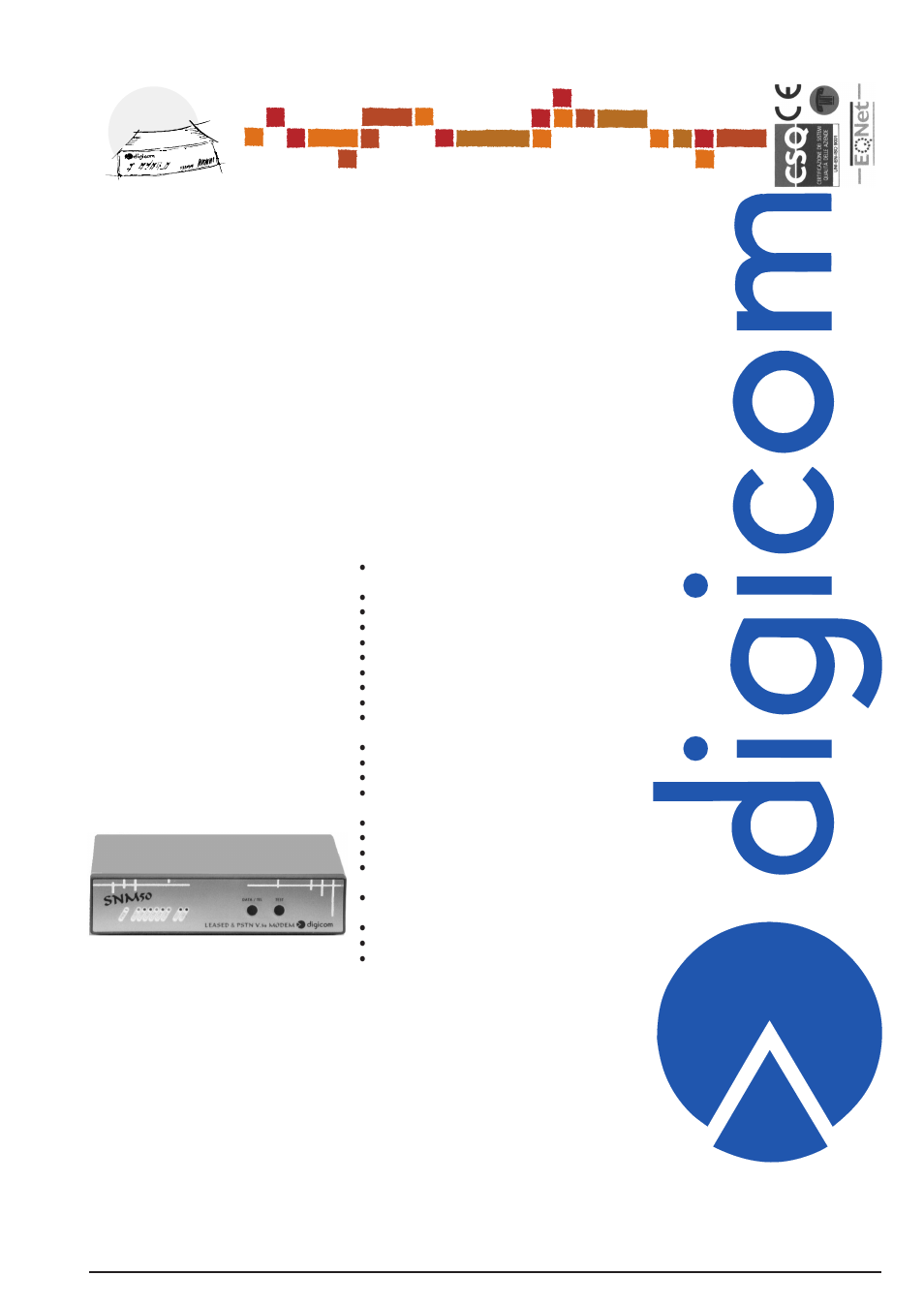 Digicom SNM50 User Manual | 2 pages