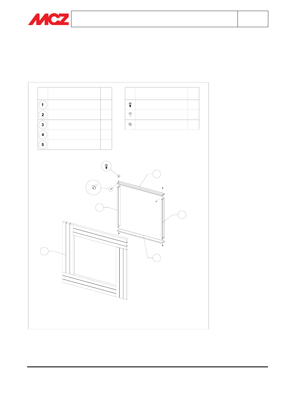 Assembly of degas cladding, Degas cladding components | MCZ Degas User Manual | Page 6 / 14