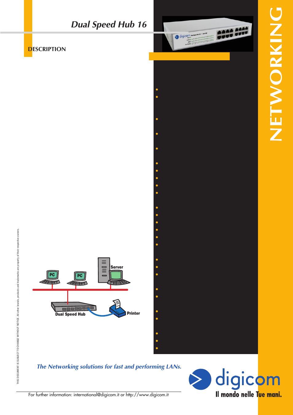 Digicom Hub 16 User Manual | 1 page