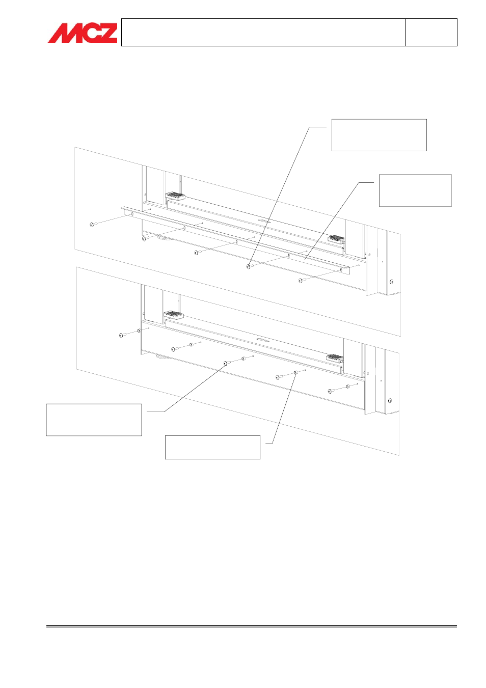 Plinth assembly 3.7.1. assembly of rollers | MCZ Matisse User Manual | Page 11 / 14