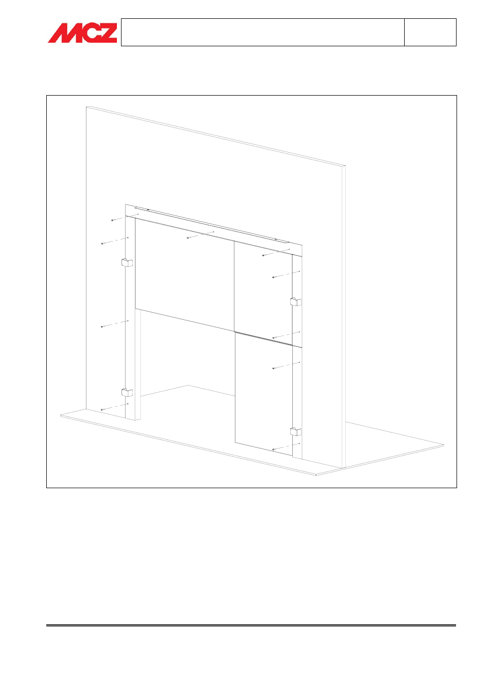 Fastening plasterboard | MCZ Matisse User Manual | Page 9 / 14