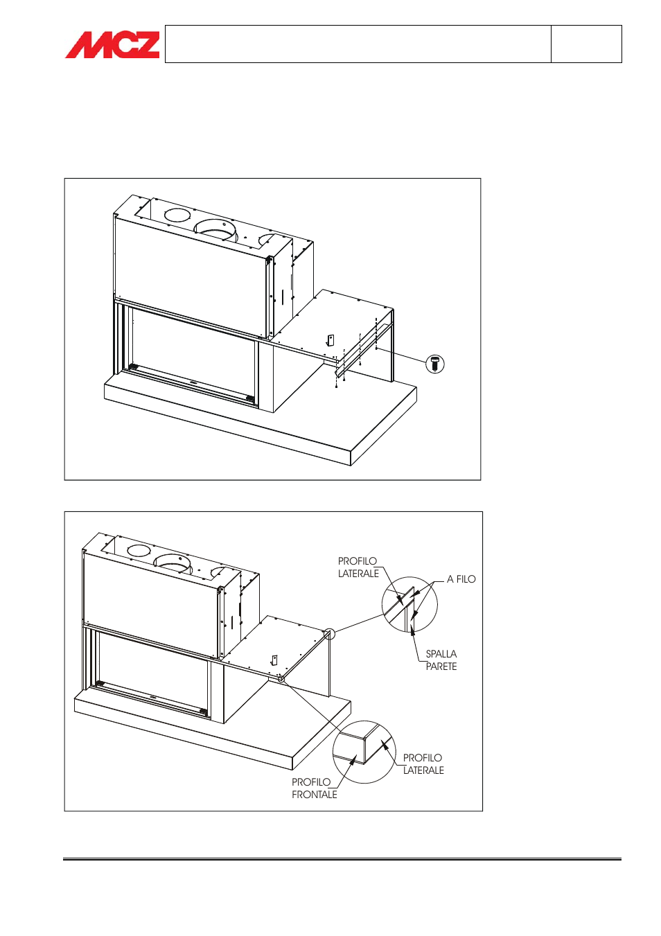 Phase 10 - assembly of side profile (element 7) | MCZ Modigliani User Manual | Page 15 / 19