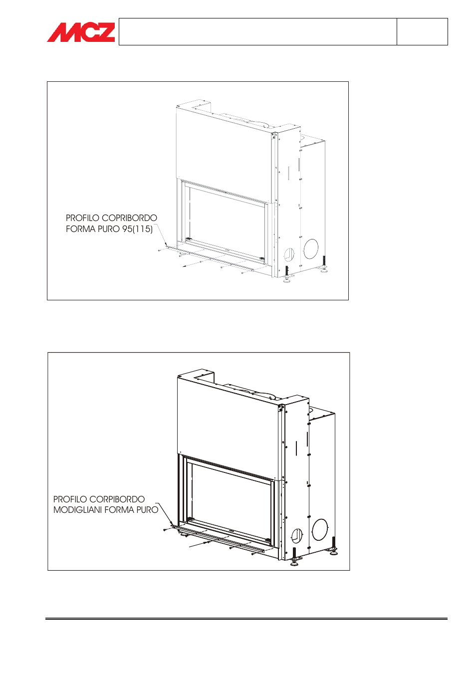 Phase 3 – changing edge-cover profile (element 8) | MCZ Modigliani User Manual | Page 9 / 19
