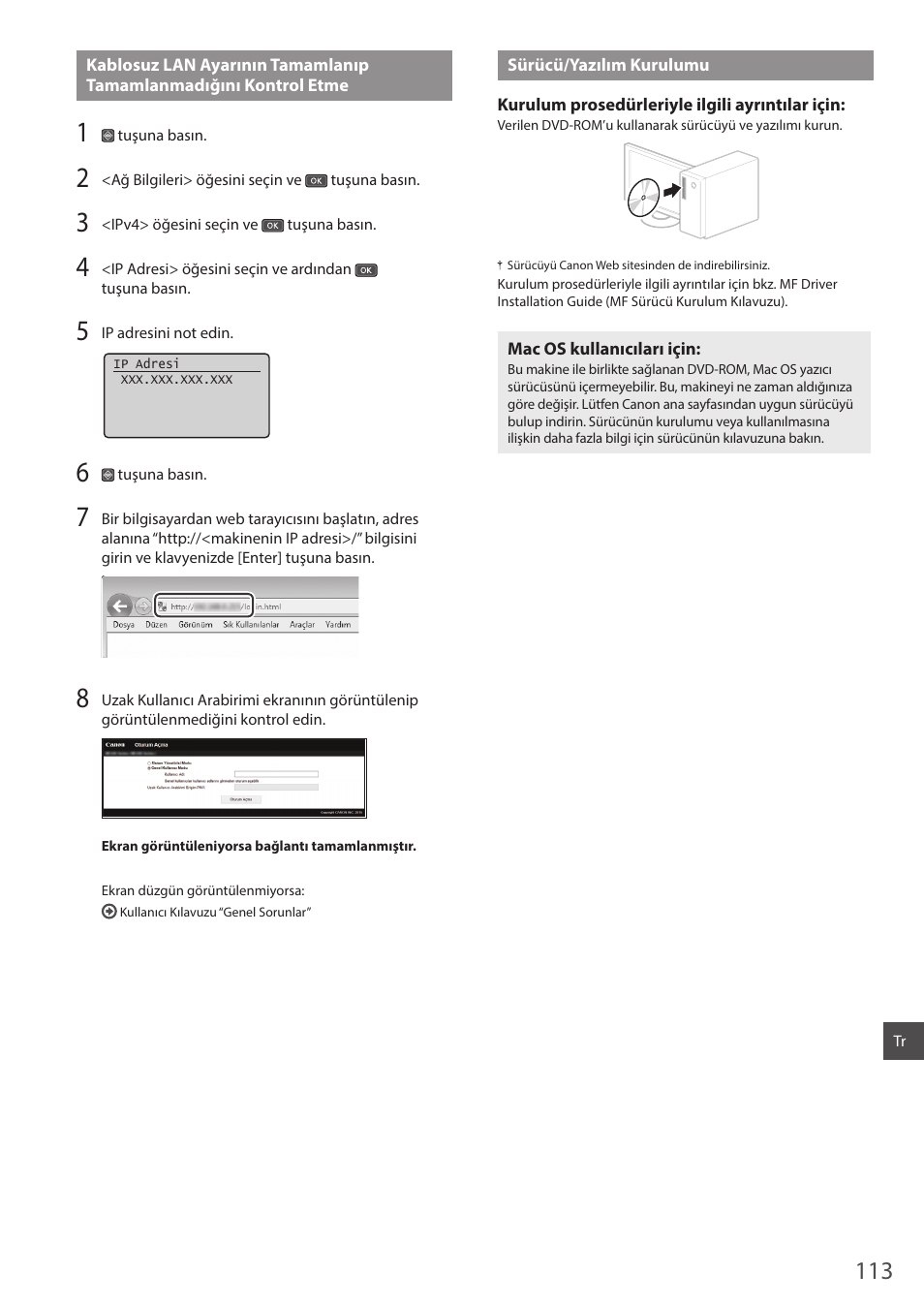 Sürücü/yazılım kurulumu, En 113 sa | Canon i-SENSYS MF244dw User Manual | Page 113 / 124